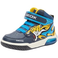 GEOX J INEK Boy Sneaker, Navy/Yellow, 30 EU