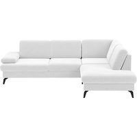 sit&more Ecksofa »Morris L-Form inkl. Sitztiefenverstellung«, wahlweise mit Bettfunktion, Bettkasten und Armteilverstellung weiß
