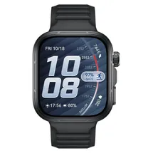 Huawei Fit 5 Pro BT 44 mm Titangehäuse Silber Fluorelastomerarmband Black