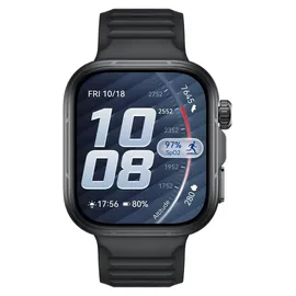 Huawei Fit 5 Pro BT 44 mm Titangehäuse Silber Fluorelastomerarmband Black
