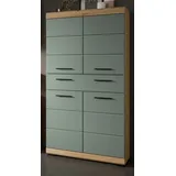 inn.furn Shawn Badschrank 74 x 141 x 31 cm Salbeigrün/Eiche