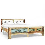 vidaXL Massivholzbett 180 x 200 cm Mehrfarbig