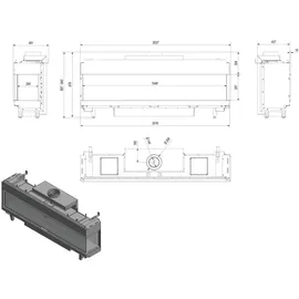 Kratki LEO 200 Gaskamin 14 kW weiß