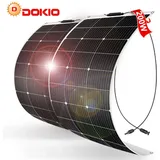 Dokio - 2x 100W Solarpanel 12v Flexibles Monokristallines Solarmodul für Haus/Wohnwagen/Van/Boot/Batterie/Garten
