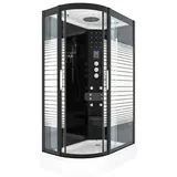 AcquaVapore Duschkabine Komplettdusche Fertigdusche Dusche D30-73M1L-EC 120x80 MIT 2K Scheiben Versiegelung