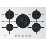 Whirlpool Gowl758/WH Ebene Kochen 5 Feuer Gas 73CM 9LIVELLI Glas Weiß