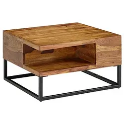 WOHNLING Couchtisch Massivholz sheesham 60,0 x 60,0 x 35,0 cm