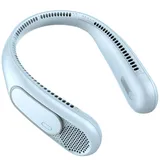 Dnenellr Nackenventilator 6000mAh Akku, Tragbarer Blattloser Halsventilator, 4 Geschwindigkeitsstufen, USB-aufladbar, Lange Akkulaufzeit, Ventilator für Reisen, Büro, Outdoor