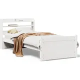 vidaXL Bett mit Kopfteil ohne Matratze 180x200 cm (180 x 200 cm)