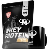 1kg Mammut Whey Protein Eiweißshake - Set inkl. Protein Shaker, Riegel, Powderbank oder Tasse (Caramel Cream, Mammut Keramik Tasse)