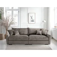 Home Affaire Big-Sofa HOME AFFAIRE "Finca XXL, B: 247 cm", taupe, B:247cm T:123cm, 100% Polyester, Sofas, Big-Sofa, 4 Zierkissen, Mega-Sofa, in Cord oder Chenille-Struktur, Federkern