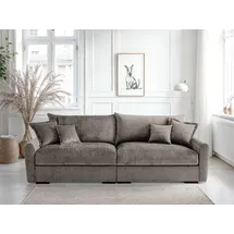 Home Affaire Big-Sofa HOME AFFAIRE "Finca XXL, B: 247 cm", taupe, B:247cm T:123cm, 100% Polyester, Sofas, Big-Sofa, 4 Zierkissen, Mega-Sofa, in Cord oder Chenille-Struktur, Federkern