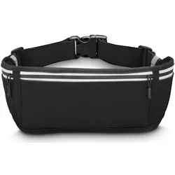HAMA Bauchtasche für Handys Laufgürtel zum Joggen reflektierend schwarz