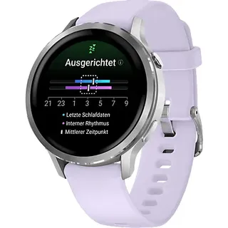 41 mm Grau/Silber Silikon Armband Lavendelblau