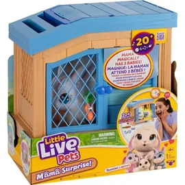 Little Live Pets Moose Toys 300212 - Little Live Pets, Mama Surprise Spielset Interaktiv, Hasen-Mama mit 3 Häschen-Babys und Zubehör