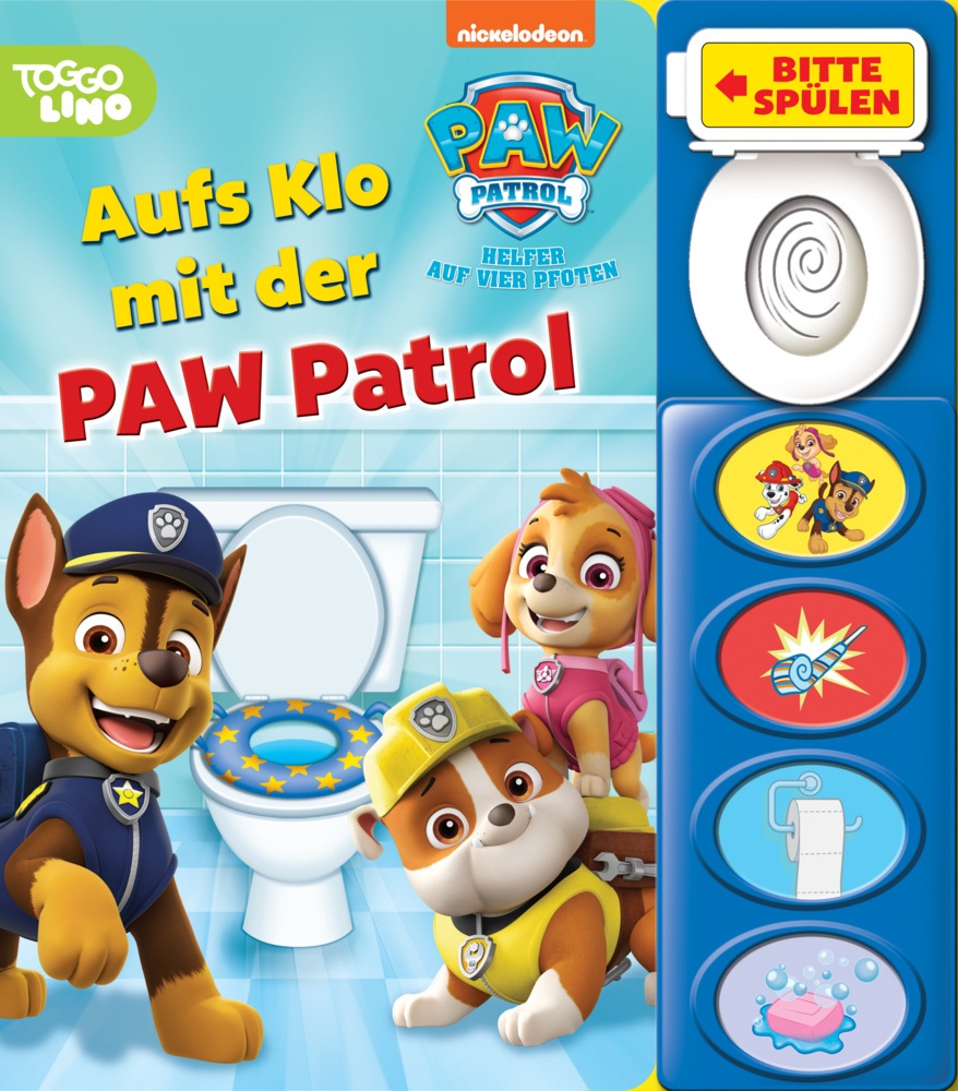 Paw Patrol - Aufs Klo Mit Der Paw Patrol - Mein Klo-Soundbuch - Pappbilderbuch Mit Klospülung Und 8 Geräuschen  Gebunden