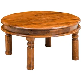 Massivmoebel24 Couchtisch OXFORD Braun Akazie 90 x 90 x 45 cm