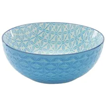 CreaTable 4er-Set CreaTable Müslischale Mediterran 440 ml Steinzeug Blau