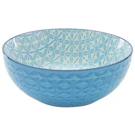 CreaTable 4er-Set CreaTable Müslischale Mediterran 440 ml Steinzeug Blau