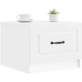 vidaXL Couchtisch mit Schubladen Weiß 49 x 50 x 37 cm Holzwerkstoff