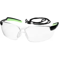 HOLEX Komfort-Schutzbrille CLEAR schwarz / grün