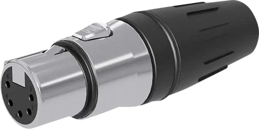SEETRONIC XLR 5P Connector - female Goldkontakte - Gehäuse aus Edelstahl