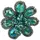 COLLEZIONE ALESSANDRO Ring " Strassblüte " in grün | Gr.: onesize