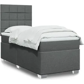 vidaXL Boxspringbett 140 x 200 cm Dunkelgrau