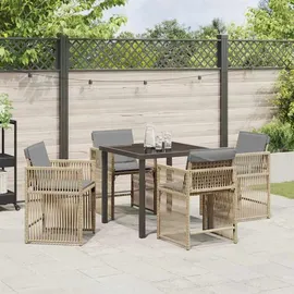 vidaXL Garten Essgruppe 5-tlg. Beige
