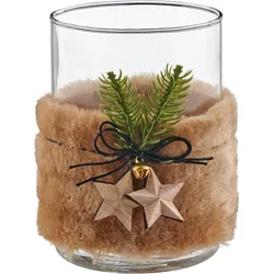 Gefäß mit Deko - glas, 10x13cm