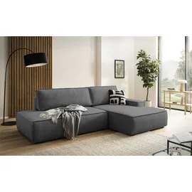 OTTO home Eckcouch Cord 2-Sitzer Grau