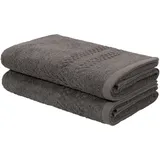 OTTO home Regona Handtuchset 70 x 140 cm grau 2 St.