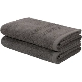 OTTO home Regona Handtuchset 70 x 140 cm grau 2 St.
