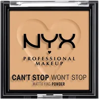 NYX Professional Makeup Can’t Stop Won’t Stop Mattifying Powder Golden für einen mattierten Teint und reduzierten Glanz