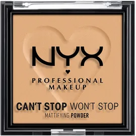 NYX Professional Makeup Can’t Stop Won’t Stop Mattifying Powder Golden für einen mattierten Teint und reduzierten Glanz