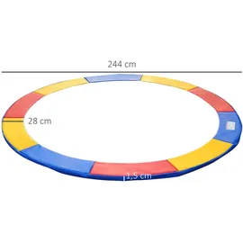 Homcom Randabdeckung Bunt Ø 244 cm