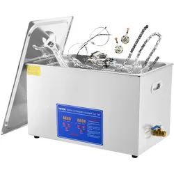 VEVOR 30L 100A Ultraschallreinigungsgerät Mit Heizung 600W Ultraschallreiniger aus Edelstahl Ultraschallbad Ultraschall Reinigungsgerät für Brillen Schmuck Zahnprothesen Münzen usw. (30L)