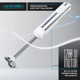 Arendo 1200W TURBO Stabmixer Set 4in1