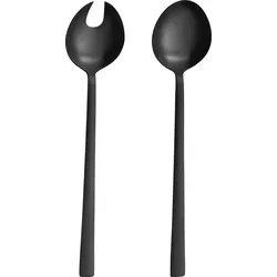 Salatbesteck Beverly aus Metall in Schwarz