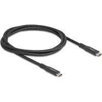 DeLock USB-C® Kabel Stecker, USB-C® Stecker 100 W E-Marker 1 m Schwarz 80024