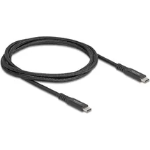 DeLock USB-C® Kabel Stecker, USB-C® Stecker 100 W E-Marker 1 m Schwarz 80024
