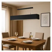 Melitec LED-Pendelleuchte DP15, Pendellampe dimmbar, Decken-Lampe für Küche und Esszimmer, mit Memory-Funktion, höhenverstellbar, Anthrazit/Gold, einstellbare Lichtfarbe, 42x LED