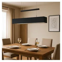 Melitec LED-Pendelleuchte DP15, Pendellampe dimmbar, Decken-Lampe für Küche und Esszimmer, mit Memory-Funktion, höhenverstellbar, Anthrazit/Gold, einstellbare Lichtfarbe, 42x LED