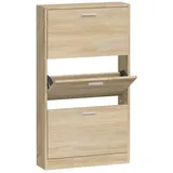 vidaXL Schuhschrank Eichen-Optik 59x17x108 cm Holzwerkstoff