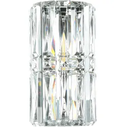 Licht-Erlebnisse Wandleuchte JONAS Chrom Transparent Art Déco 1x E14 bis 60W LE116377