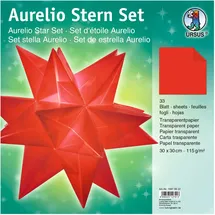 Ursus Faltblätter Aurelio Stern Transparentpapier 115 g/qm 30 x 30 cm 33 Blatt rot