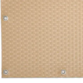nyvi Balkonverkleidung 100 x 500 cm Beige Polyrattan 1 St.