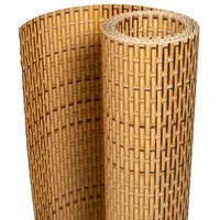 vidaXL Balkon-Sichtschutz Hellbraun 1000x90 cm Poly Rattan