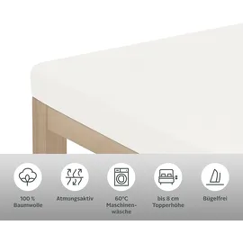 OTTO home Spannbettlaken Jersey 90 x 200 - 140 x 200 - 180 x 200 cm weiß 2 St.