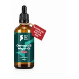 SINOPLASAN Premium Omega 3 Vegan | 1000mg DHA und 535mg EPA pro Tagesdosis | 97% Omega 3 Anteil | Made in Germany | Laborgeprüft | Kirschgeschmack